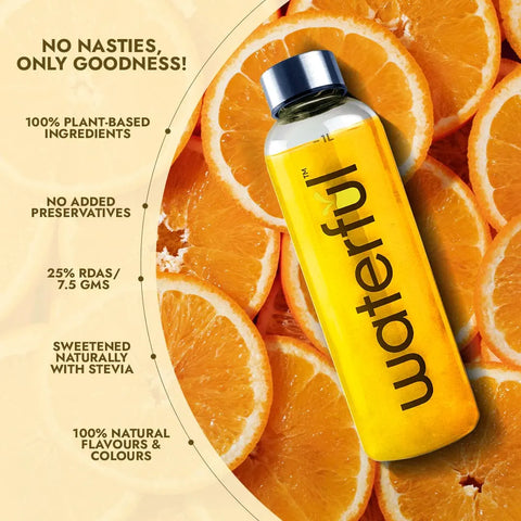 Valencia Orange Powdered Drink Mix | Organic Energy Drink | Waterful  | drinking water after workout Valencia Orange Powdered Drink Mix | Organic Energy Drink | Waterful  | drinking water after workout