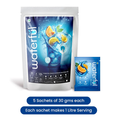 Blue Ocean (30 gms X 5 sachets) 10+ Vitamins & Minerals, Low Cal Hydration Powder Mix Blue Ocean (30 gms X 5 sachets) 10+ Vitamins & Minerals, Low Cal Hydration Powder Mix