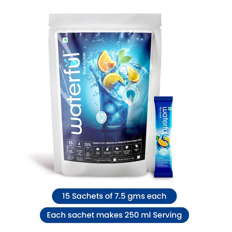 Blue Ocean (7.5 gms X 15 sachets) 10+ Vitamins & Minerals, Low Cal Hydration Powder Mix Blue Ocean (7.5 gms X 15 sachets) 10+ Vitamins & Minerals, Low Cal Hydration Powder Mix