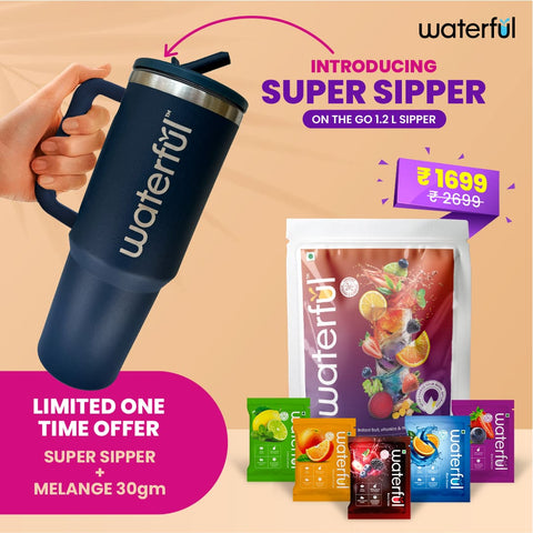 Supper Sipper with Melange Assorted Pack (30 gms x 5 sachets). Each Sachet makes 1 Litre of Waterful Supper Sipper with Melange Assorted Pack (30 gms x 5 sachets). Each Sachet makes 1 Litre of Waterful