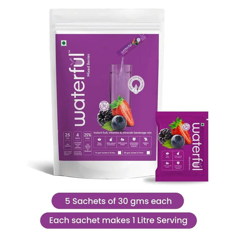 Mixed Berries | Fruit Flavoured Water Premix | Energy Drink | Waterful | best electrolyte powder | Healthy Drink Mixed Berries | Fruit Flavoured Water Premix | Energy Drink | Waterful | best electrolyte powder | Healthy Drink