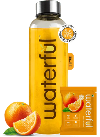 Valencia Orange Powder Drink Mix | Natural Hydration Drink | Waterful | best electrolyte powder Healthy Drink Valencia Orange Powder Drink Mix | Natural Hydration Drink | Waterful | best electrolyte powder Healthy Drink