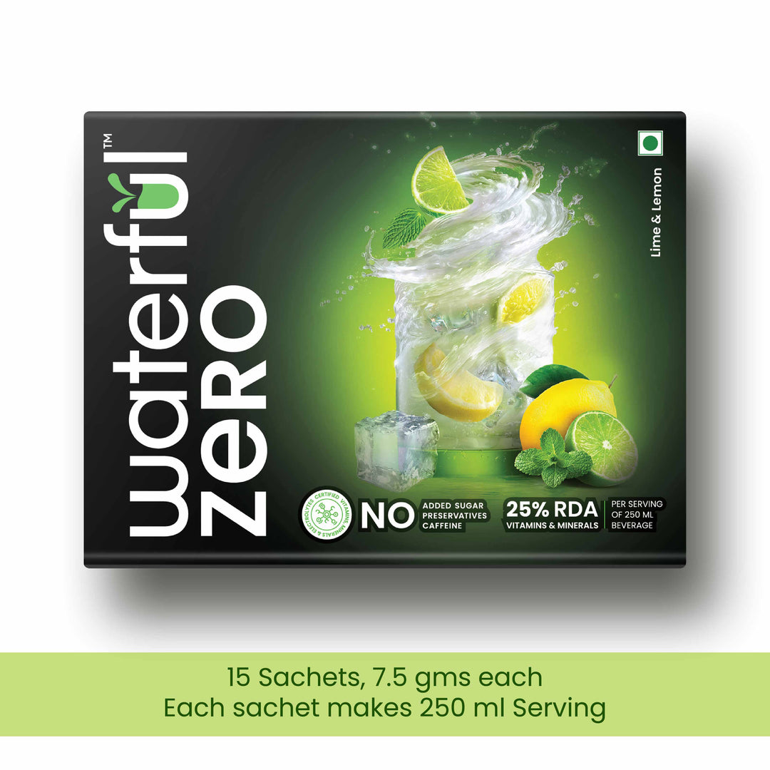 Lime & Lemon ((7.5 gms × 15 sachets) Zero Added Sugar, 10+ Vitamins & Minerals, 3 Electrolytes 0Clean Daily Hydration Mix