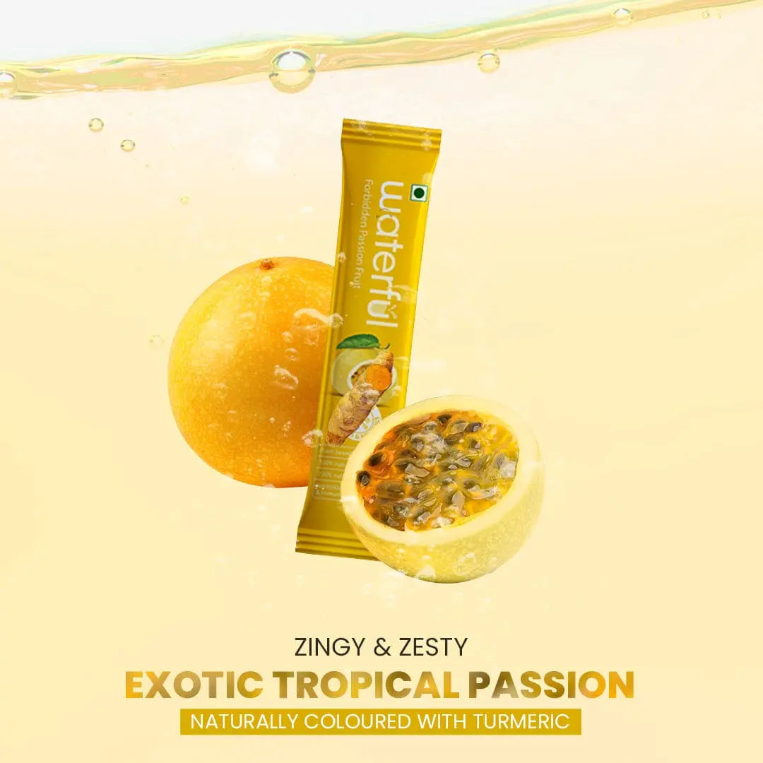 Exotic Tropical Passion | Hydration Powder | Power Drink | Waterful | best electrolyte supplement | pre workout energy drink