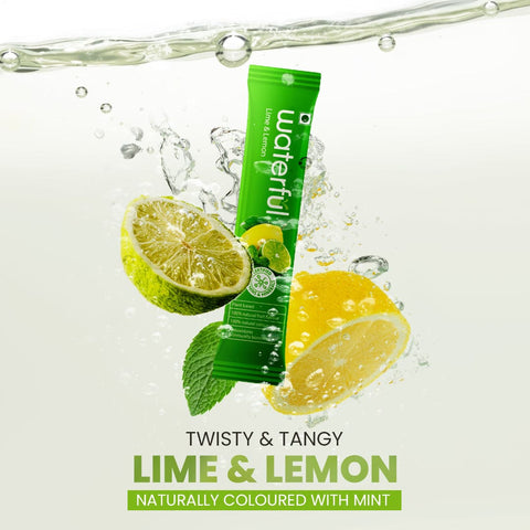 Lime and Lemon Fruit Juice Powder | Best Hydration Powder | Waterful | best electrolyte supplement | lemon juice for health