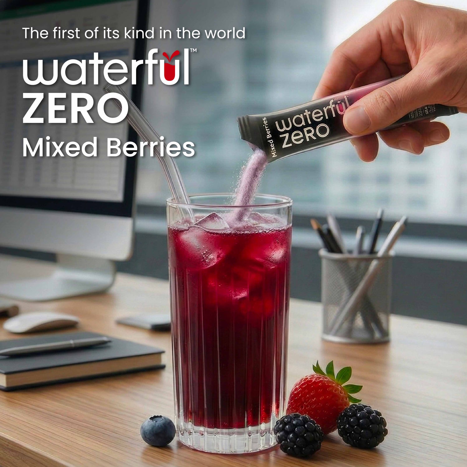 Mixed Berries (7.5 gms × 15 sachets) Zero Added Sugar, 10+ Vitamins & Minerals, 3 Electrolytes Clean Daily Hydration Mix
