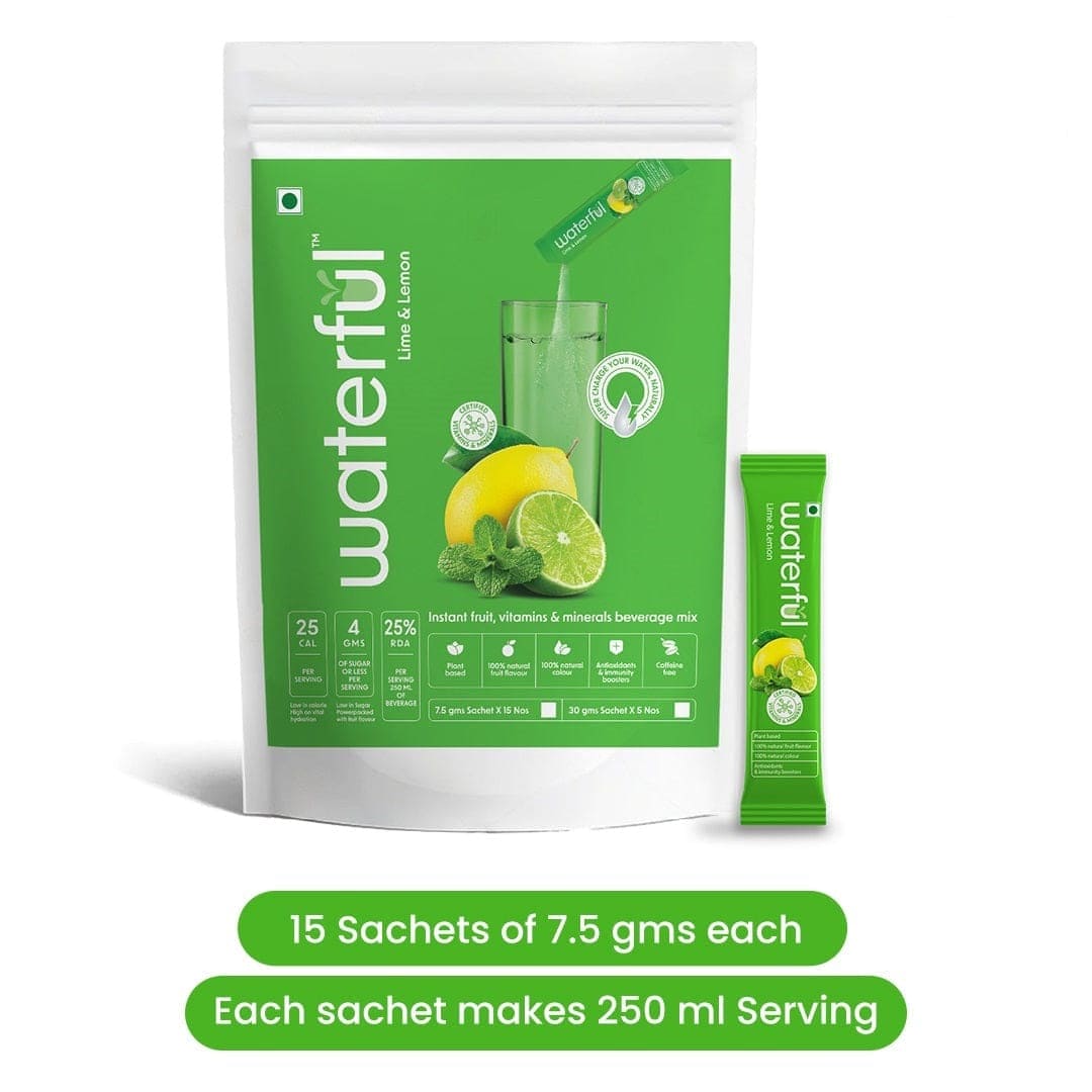 Lime and Lemon Fruit Juice Powder | Best Hydration Powder | Waterful juices with lemon | Healthy Drink